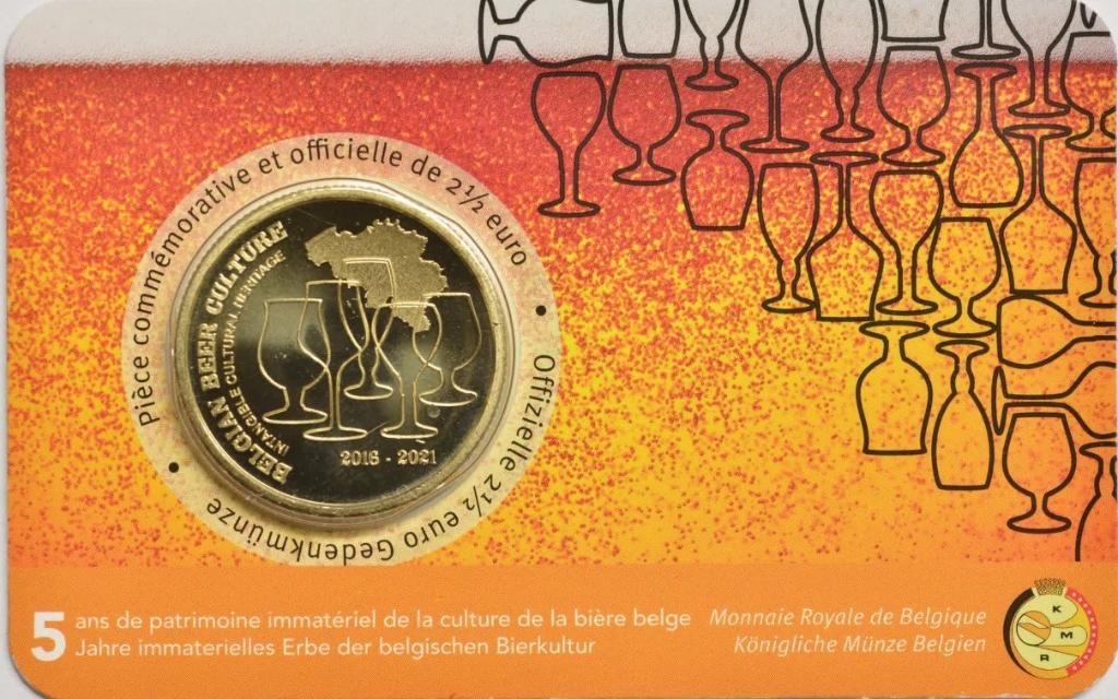 CC 2,5 euro België 2021 Biercultuur Frans, Ophalen of Verzenden, België, 5 euro