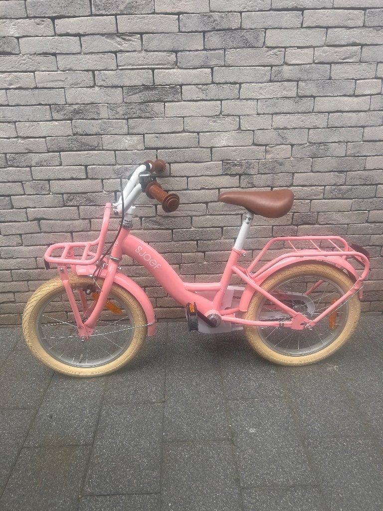 Sjoef kinderfiets 16 inch – inclusief duwstang, Ophalen, Gebruikt, 16 tot 20 inch, Sjoef