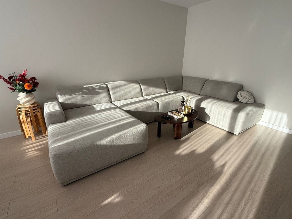 Prachtige modulaire design hoekbank – zeer goede staat, Huis en Inrichting, Ophalen, Stof, Modern Scandinavisch, Zo goed als nieuw