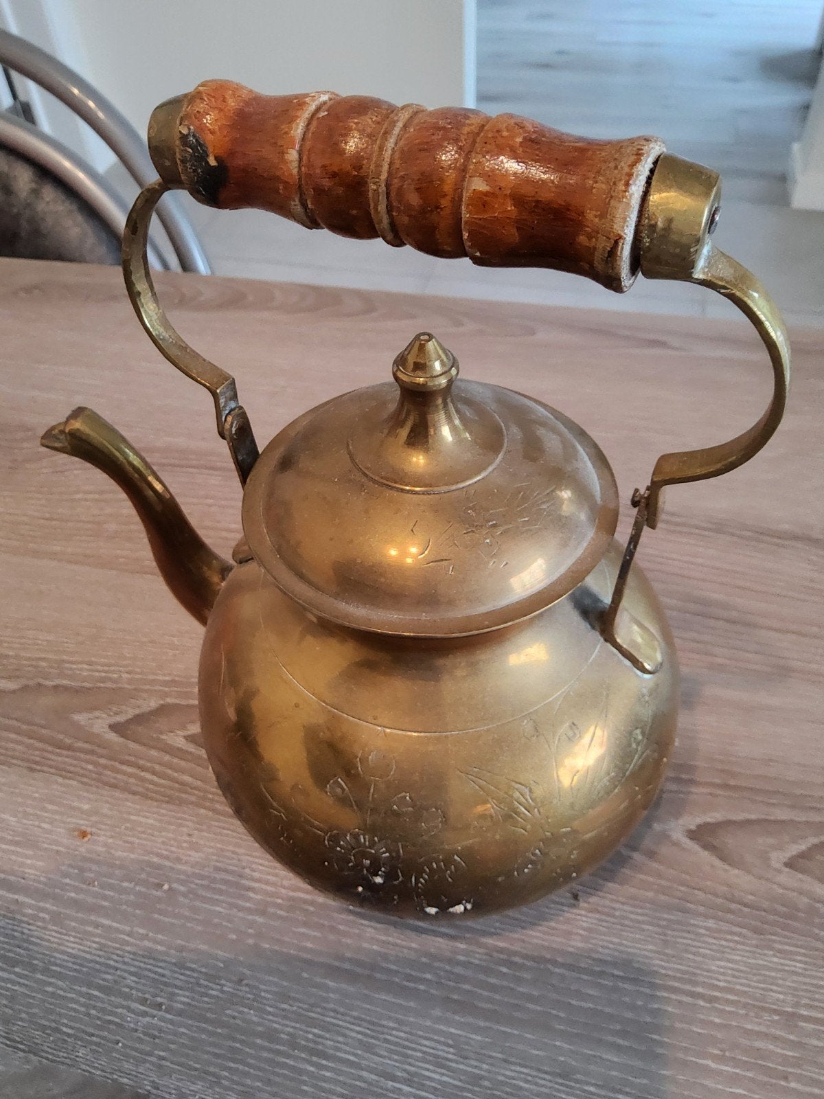 Antieke Geelkoperen  waterketel  / Peerketel, Antiek en Kunst, Ophalen of Verzenden, Koper