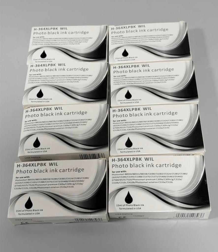 8x HP 364XL Photo Black inktcartridge nieuw 11-2027 huismerk, Computers en Software, Printerbenodigdheden, Ophalen of Verzenden