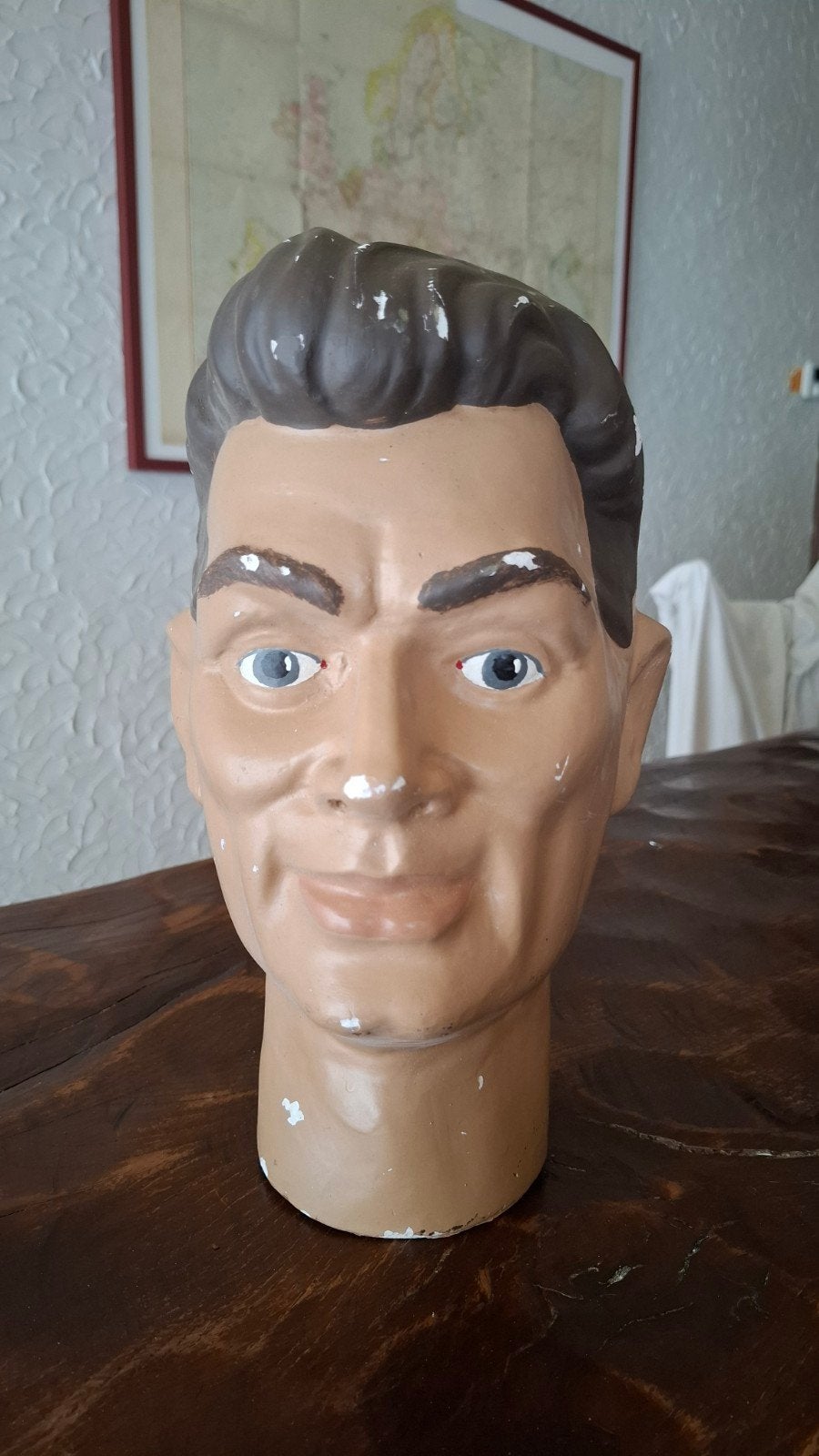 Vintage hoofd etalagepop, jaren 1950-60, Ophalen of Verzenden