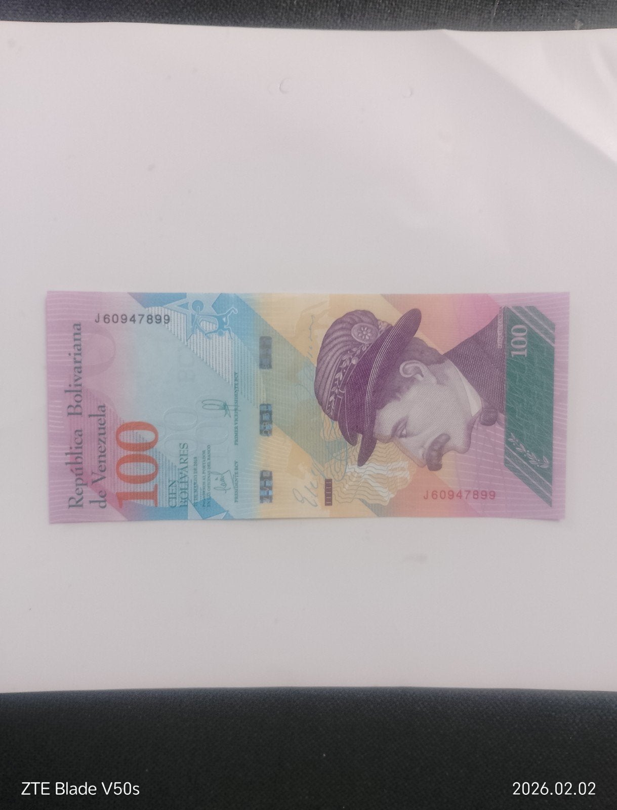 Billet vénézuélien « 100 bolivars », Enlèvement ou Envoi