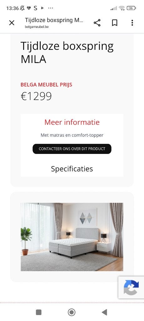 Boxspring 2.20 - 2.00, Ophalen, Zo goed als nieuw, Overige maten, 200 cm