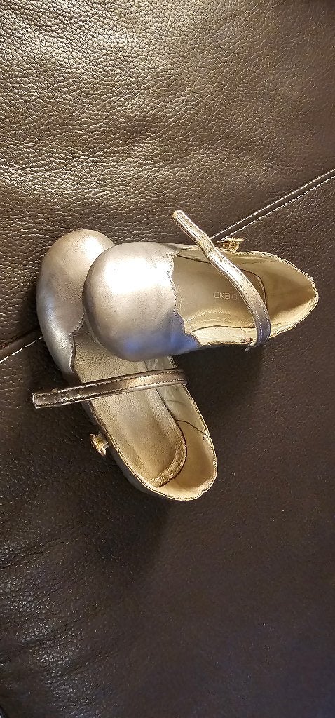 Chaussures enfant ballerines argenté Okaïdi taille 28, Okaïdï, Enlèvement ou Envoi, Utilisé, Chaussures