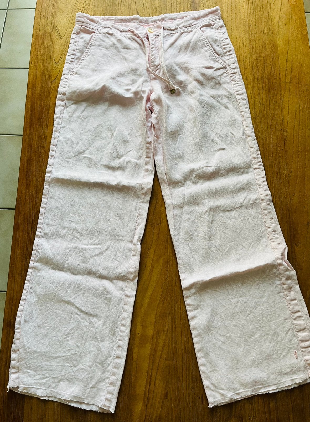 Lichtroze linnen broek Esprit maat 40, Kleding | Dames, Maat 38/40 (M), Ophalen of Verzenden, Zo goed als nieuw, Roze