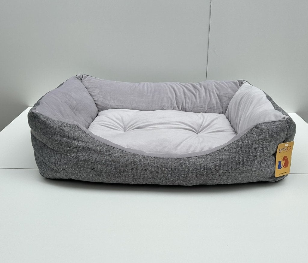 Hondenmand dubbelzijdig grijs 80 x 65 cm, Animaux & Accessoires, Paniers pour chiens, Enlèvement ou Envoi, Neuf, Poussière