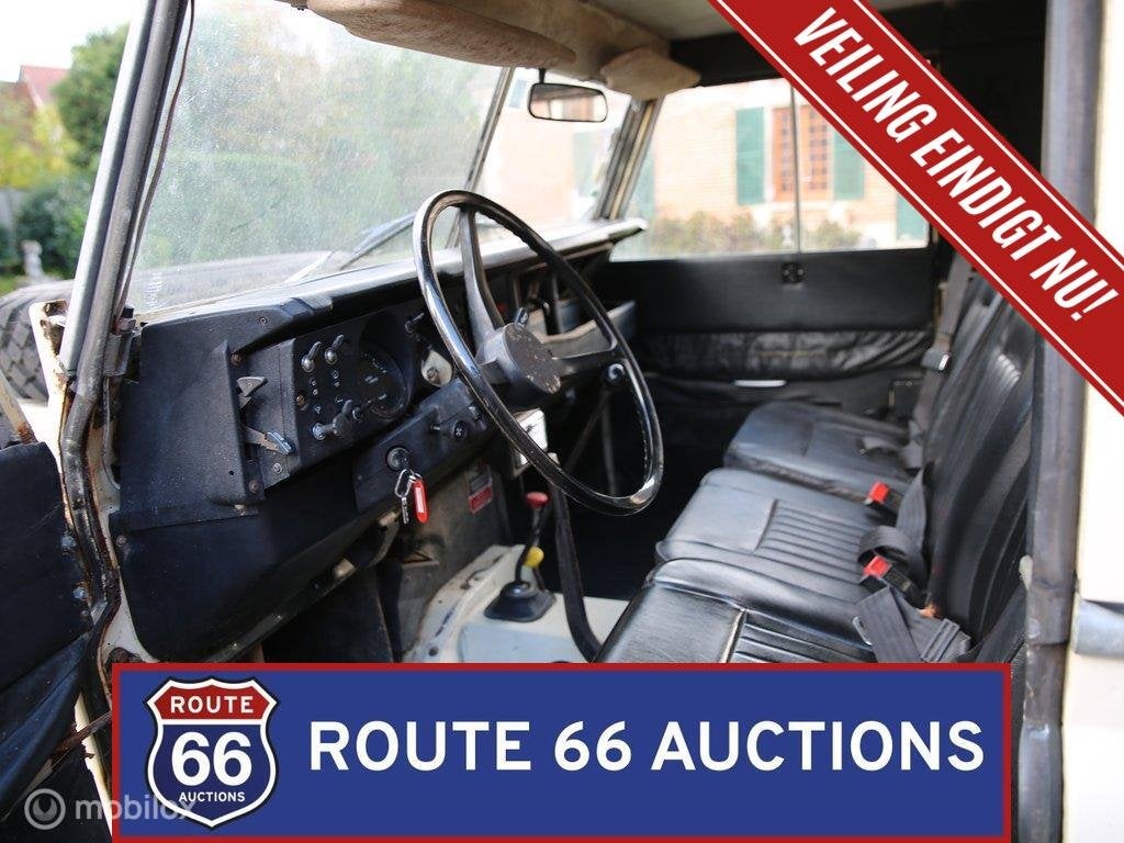Land Rover Series III 88 | 1979 | Route 66 Auctions, Auto's, Land Rover, Zwart, Bedrijf, Handgeschakeld