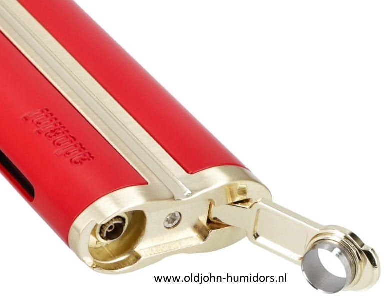 ADORINI  SIGAARAANSTEKER  JETFLAME RED/GOLD + BOOR    sas26, Ophalen of Verzenden, Nieuw, Aansteker