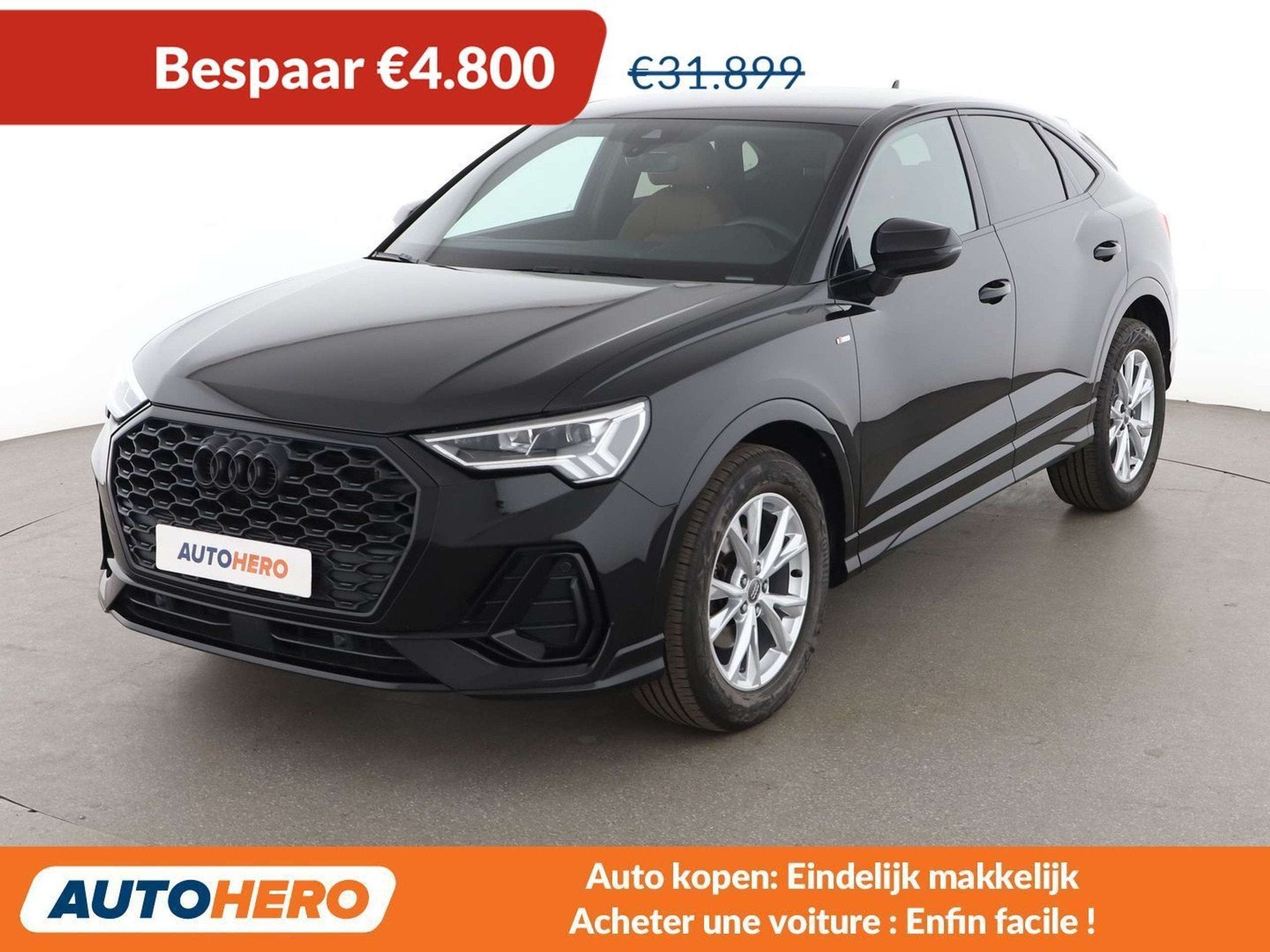 Audi Q3 35 TDI S line (bj 2022, automaat), Auto's, Audi, Lichtsensor, Gebruikt, 1655 kg, Zwart