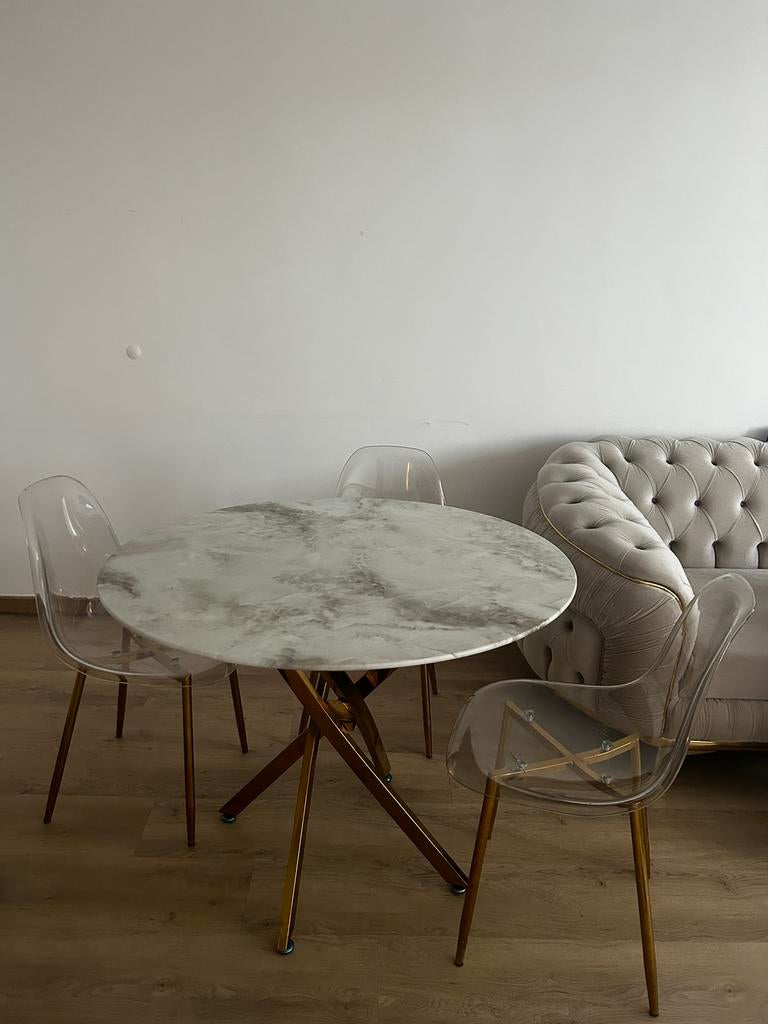 Table à manger, Enlèvement, Comme neuf, Métal