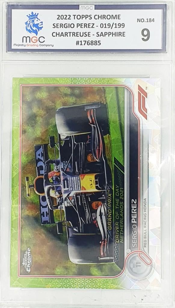 2022 F1 Topps Chrome - Sergio Perez - 019/199 - Chartreuse, Envoi, Neuf, ForTwo