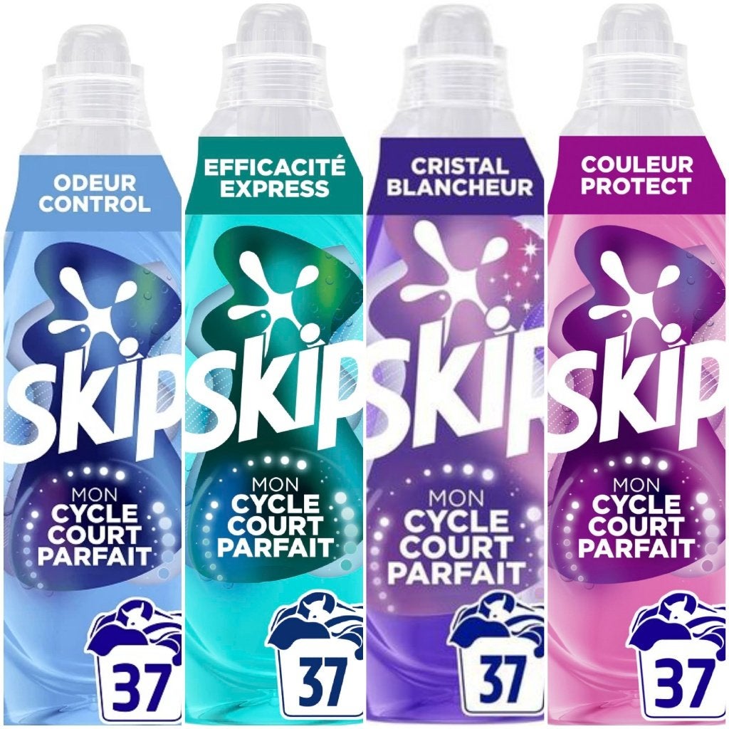 Lessives cycle court Skip 37 doses, Maison & Meubles, Produits de nettoyage, Enlèvement ou Envoi, Produit de nettoyage