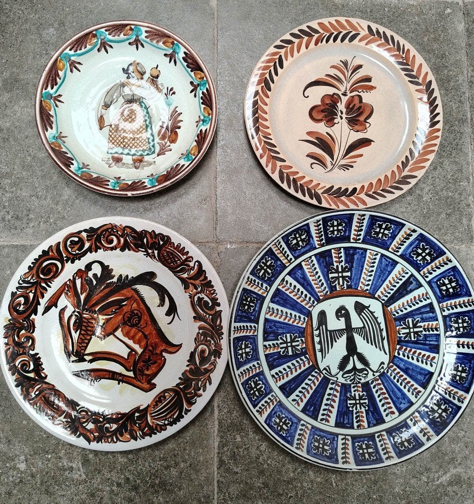 4 sierborden Perignem Vandeweghe Beernem, Antiek en Kunst, Ophalen of Verzenden