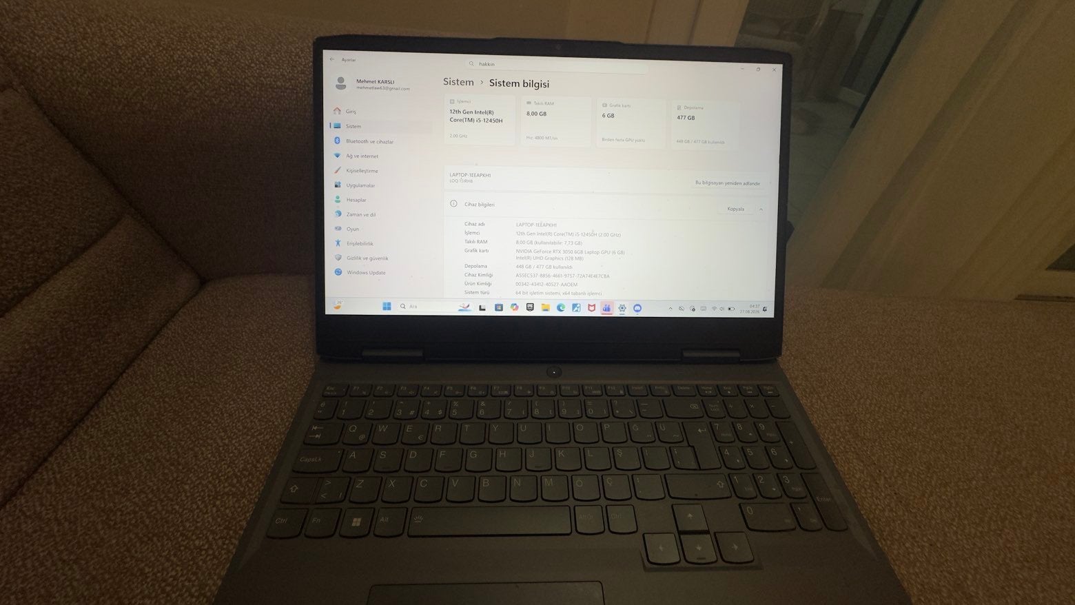 Lenovo loq, Enlèvement ou Envoi, Comme neuf, 8 GB