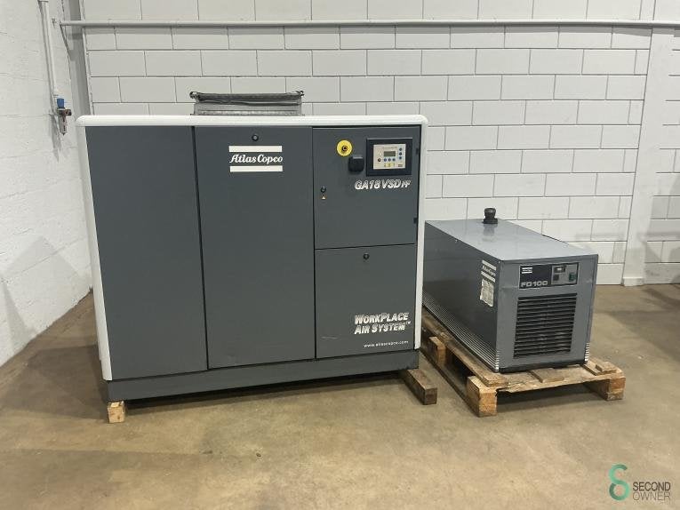 Compressor Atlas Copco GA 18 VSD 2006, Zakelijke goederen