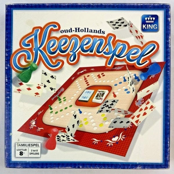 King Oud-Hollands Keezenspel Bordspel Kaartspel 2-8 Spelers, Verzenden, Zo goed als nieuw, KING
