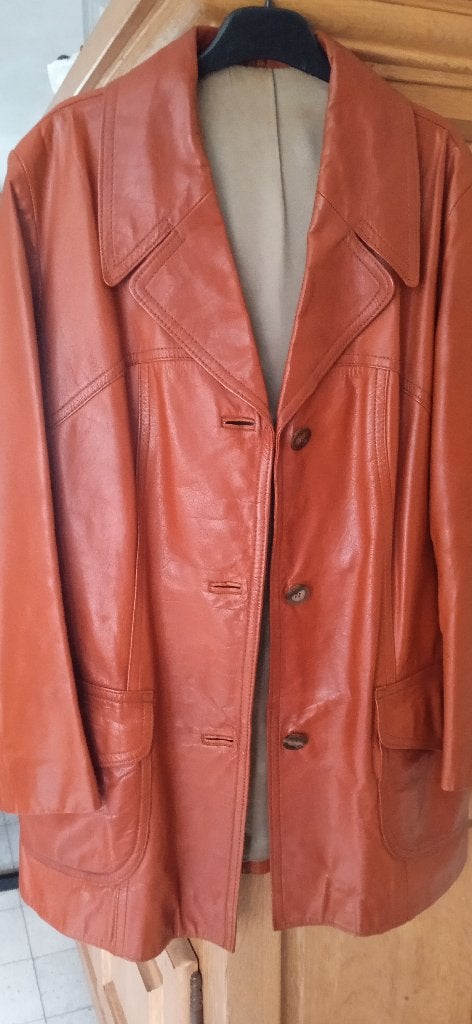 Veste en cuir marron rougeâtre pour femme, Vêtements | Femmes, Enlèvement, Comme neuf, Taille 38/40 (M)