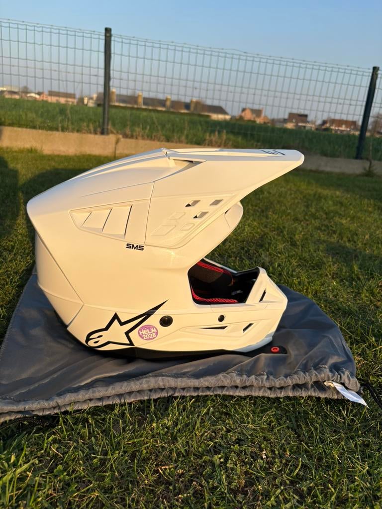 Alpinestars SM5 wit ECE06 - maat M, Motoren, Kleding | Motorhelmen, Ophalen of Verzenden, M