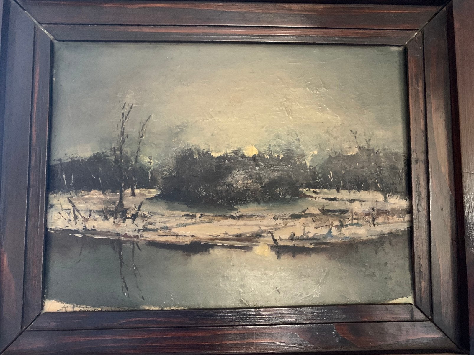 Antiek, Ophalen, Doek, Bijzondere lijst, Landschap