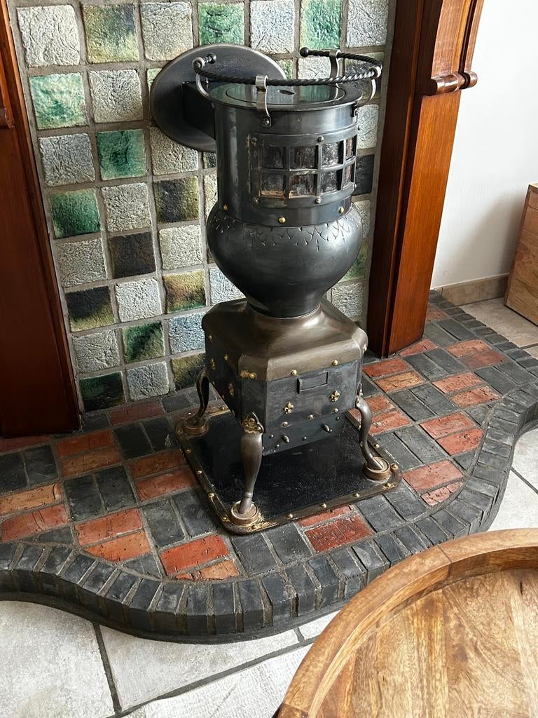 Superbe poêle ancien à charbon – début XXe siècle, Enlèvement, Comme neuf