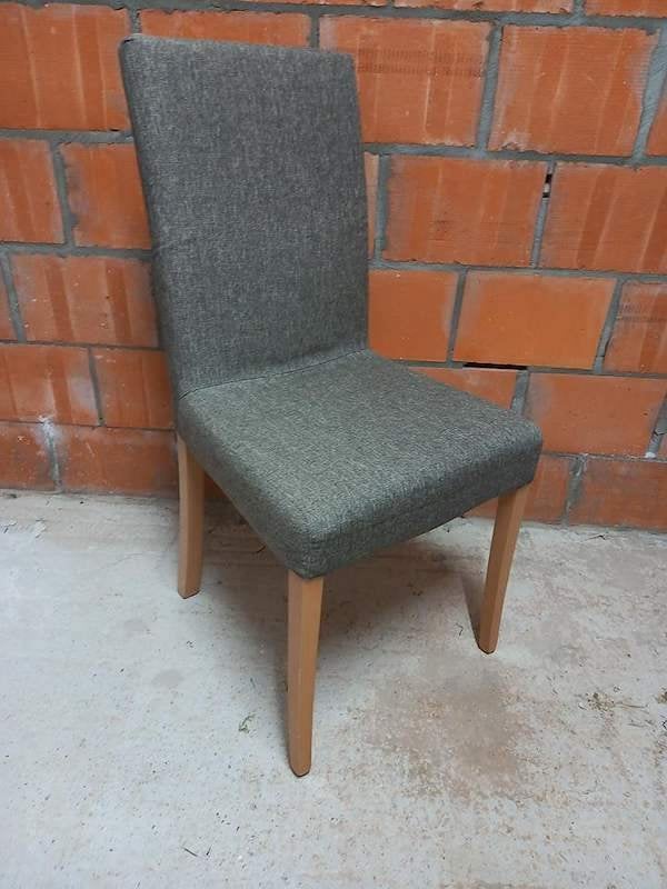 Set van 6 eetkamertafelstoelen, Maison & Meubles, Chaises, Gris, Bois, Enlèvement, Modern
