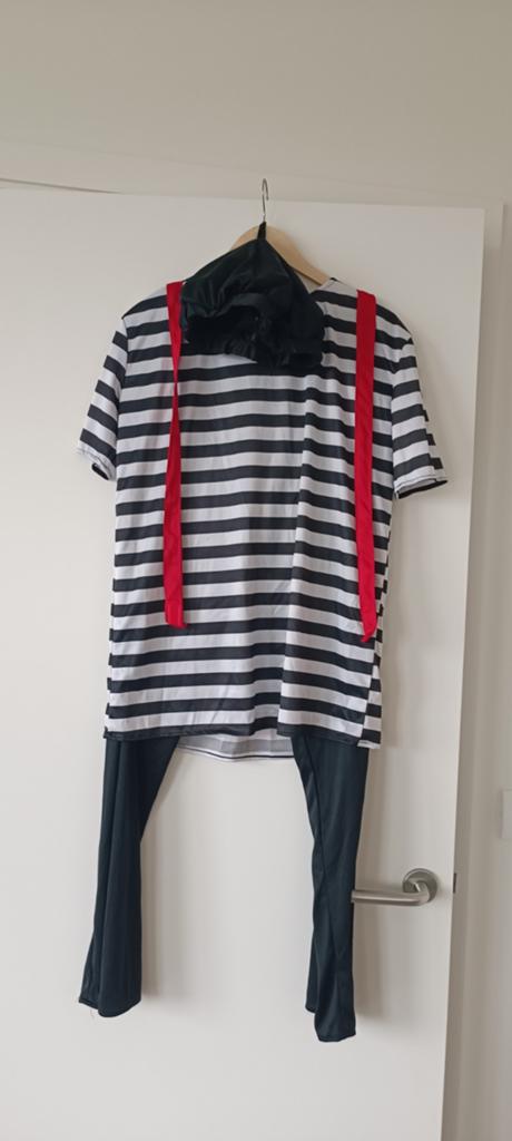 French mime kostuum voor carnaval, Ophalen, Maat 48/50 (M)