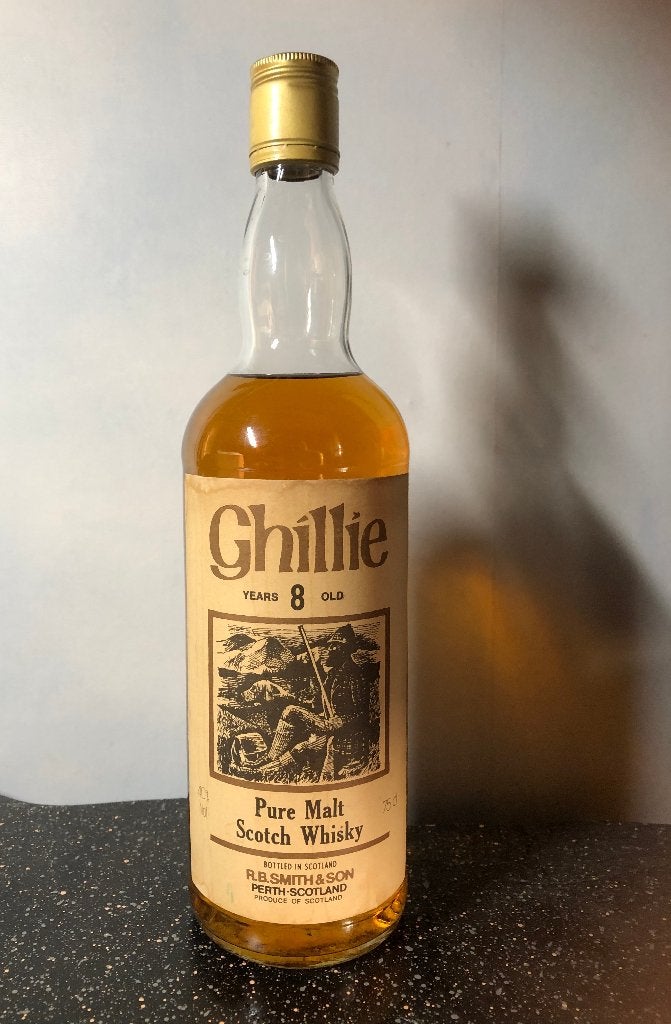 Ghillie 8 Year Old Pure Malt 1980's whisky, Verzamelen, Ophalen of Verzenden, Nieuw
