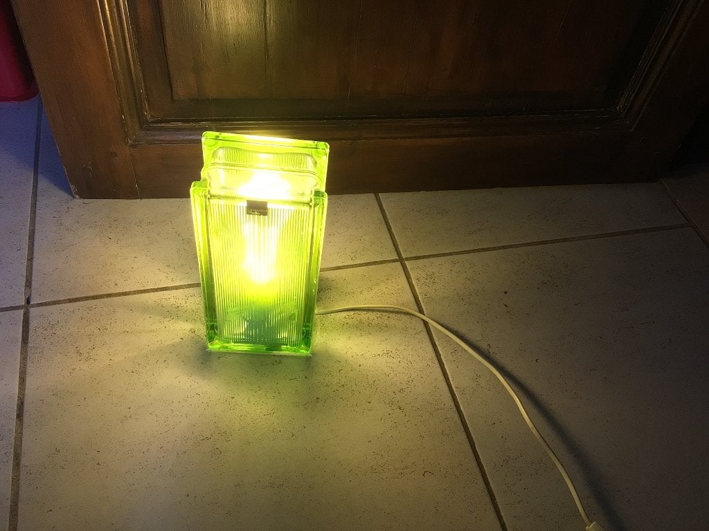Sfeer lamp slaapkamer living tafellamp Leonardo design, Gebruikt, Groen, Ophalen of Verzenden, Glas