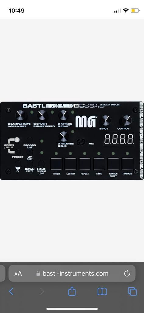 Bastl Instruments MG Monolith, Muziek en Instrumenten, Samplers, Ophalen of Verzenden, Zo goed als nieuw