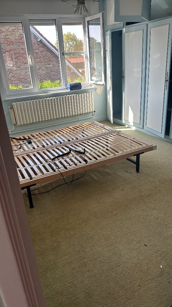 Elektrisch bed, Huis en Inrichting, Ophalen, Verstelbaar, Beige, Tweepersoons