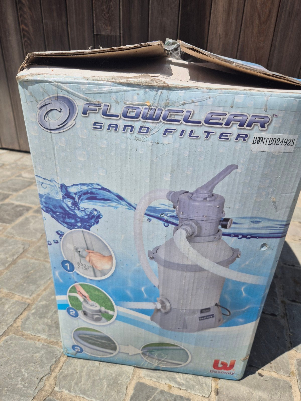 Zandfilter intex zwembad, Ophalen
