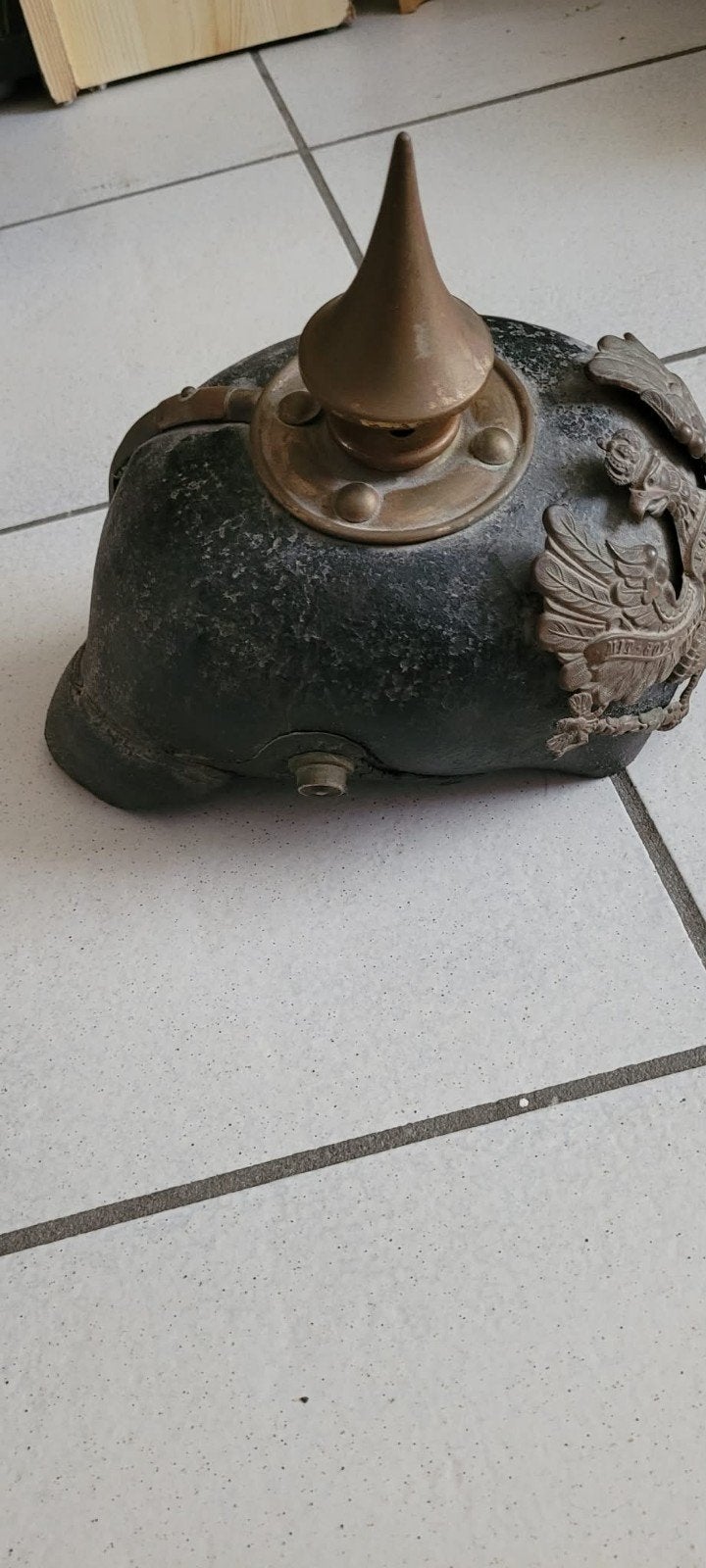 Duitse pickelhaube Wo1, Ophalen of Verzenden, Landmacht, Helm of Baret