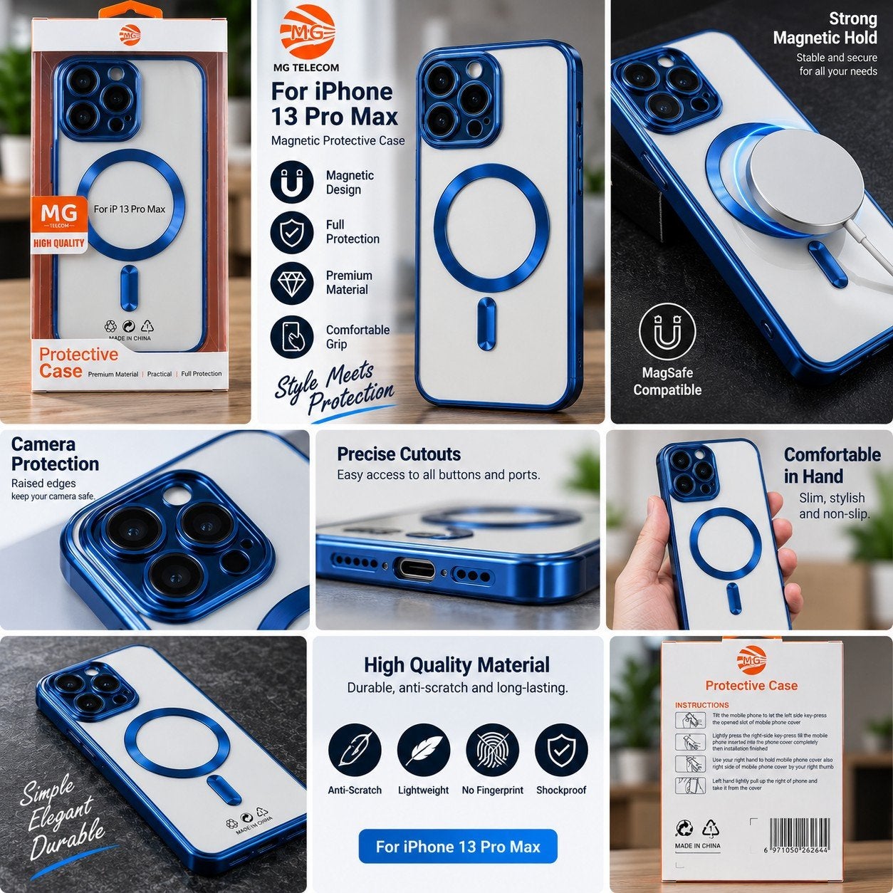 iPhone 13 Pro Max Hoesje – Magnetisch – Transparant – Besche, Verzenden