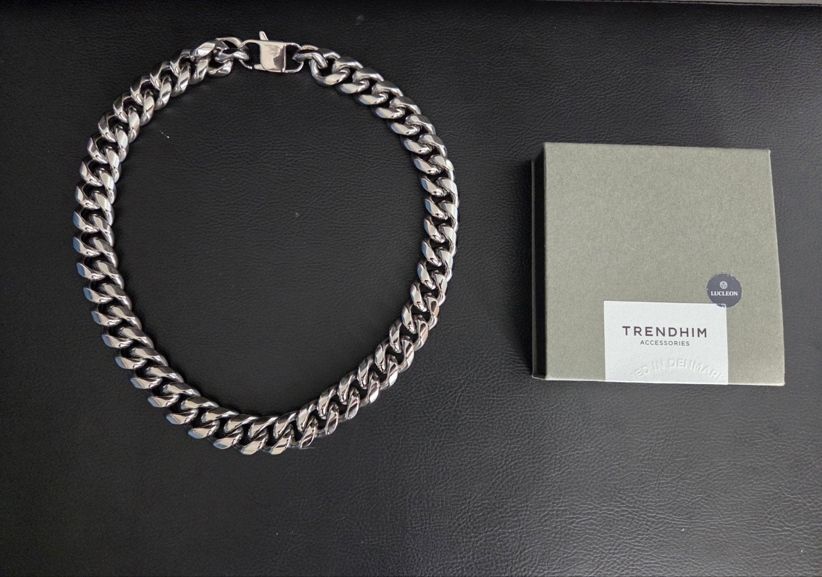 18mm Zilverkleurige Stalen Schakelketting 55 cm, Ophalen, Nieuw, Zilver, Overige materialen