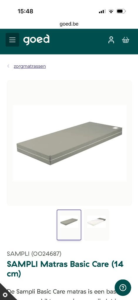 Matras thuiszorgwinkel Goed, Neuf, 90 cm, Matelas, Une personne
