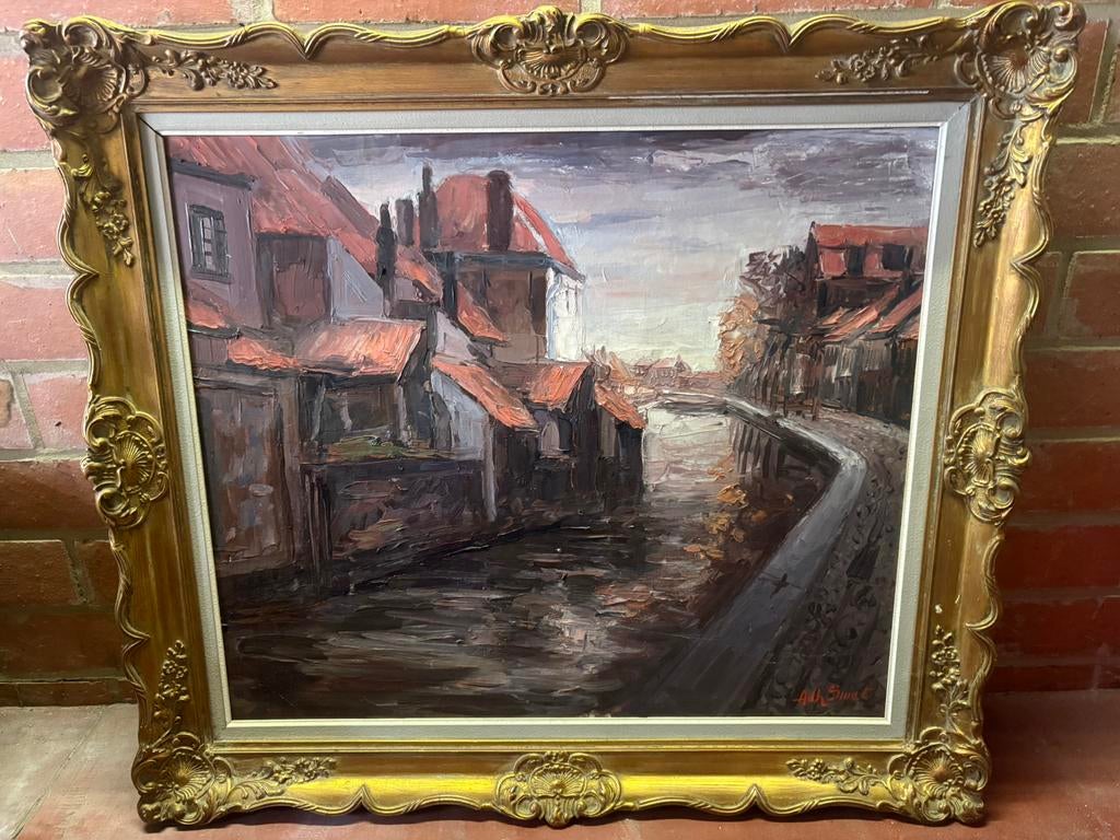 Adhemar Smet - Oude Vest Dendermonde, Antiquités & Art, Art | Peinture | Classique, Enlèvement