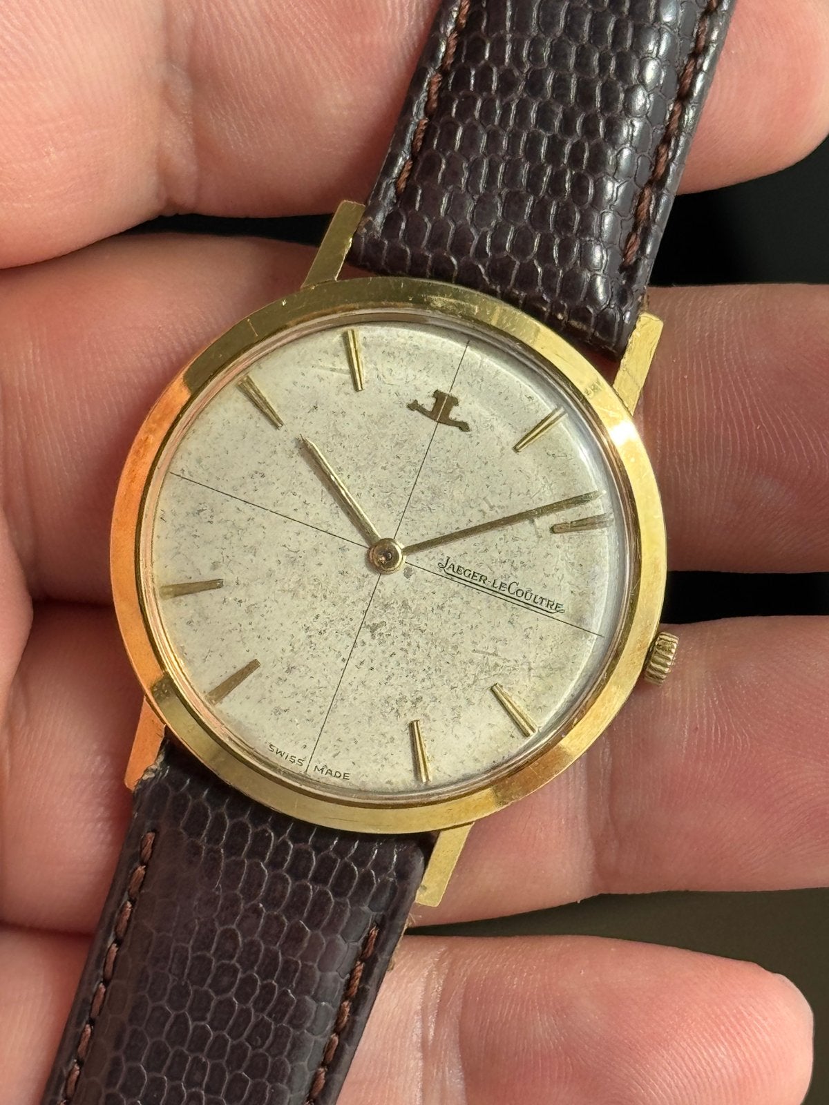 Horloge Jaeger Lecoultre 18k goud., Ophalen of Verzenden, Goud