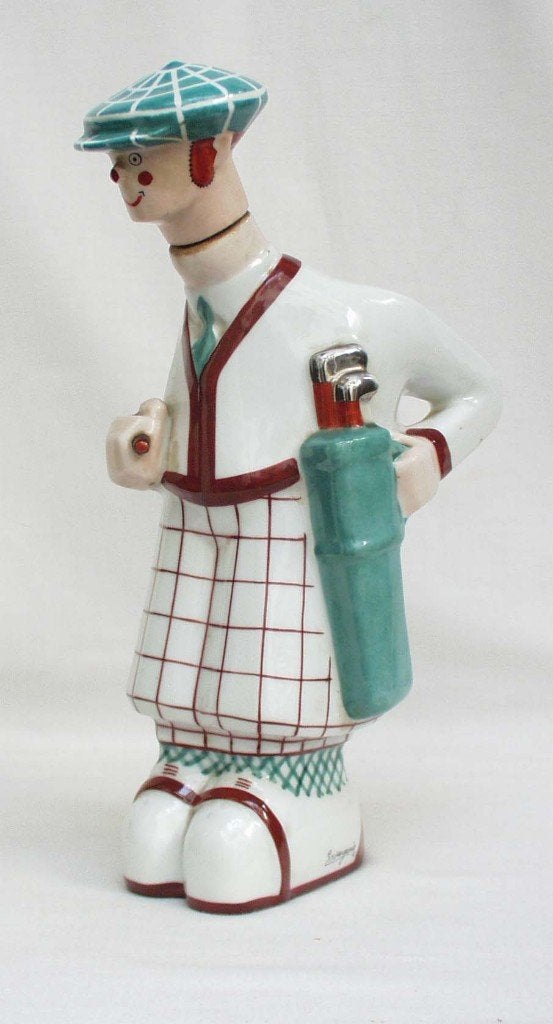 Golfeur Art Déco - Margeris - Bastard Editors - Paris., Antiquités & Art, Antiquités | Porcelaine, Enlèvement ou Envoi