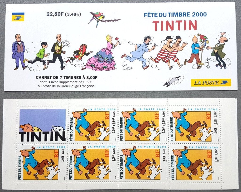 TINTIN Carnet Timbres France FETE DU TIMBRE 2000 BD NEUF **, Enlèvement ou Envoi, Non oblitéré
