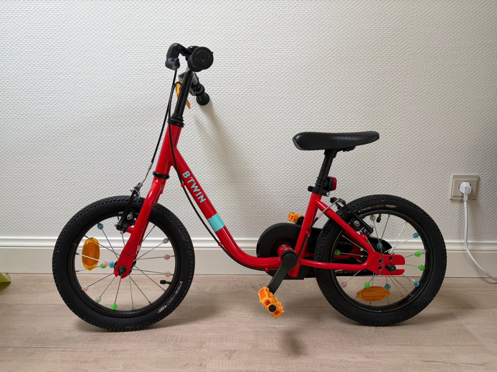 2-in-1 kinderfiets/loopfiets DISCOVER 500 3-5 jaar 14 inch, Fietsen en Brommers, Ophalen, Zijwieltjes, Velgrem, Zo goed als nieuw