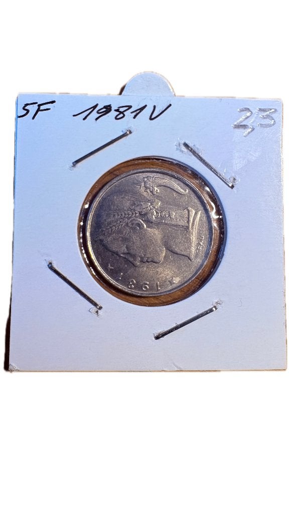 BAUDOUIN I : 5 FRANCS 1981V (2), Enlèvement ou Envoi
