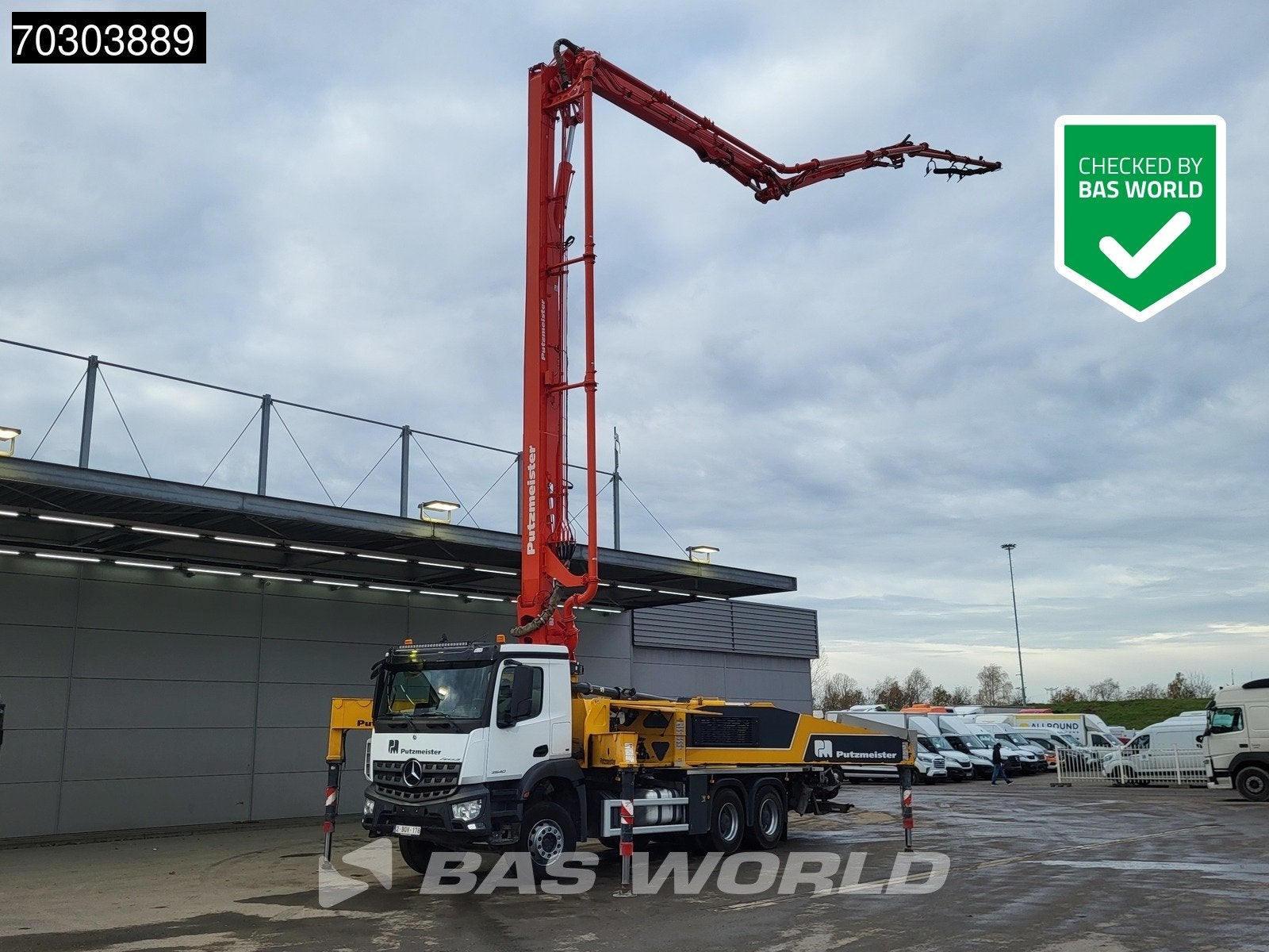 Mercedes Arocs Arocs 2640 6X4 Belgium Truck 36mtr Putzmeiste, Auto's, Vrachtwagens, Automaat, Cruise Control, Stof, 400 pk