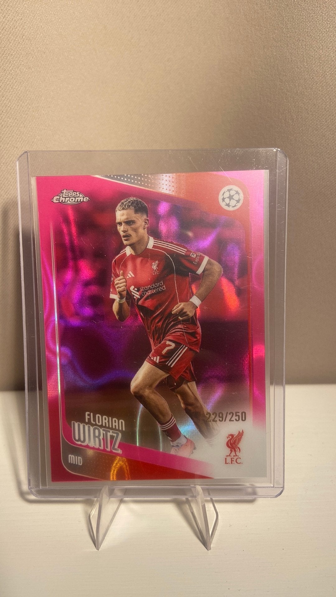 Topps chrome UCC Florian Wirtz 229/250, Verzenden, Nieuw, Losse kaart, Foil