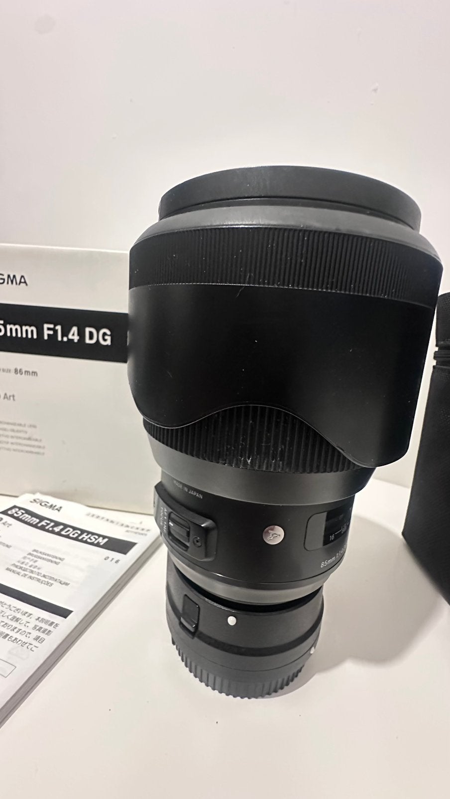 Sigma Art 85 mm 1.4 Nikon, Audio, Tv en Foto, Foto | Lenzen en Objectieven, Ophalen, Zo goed als nieuw, Nikon, Accessoires