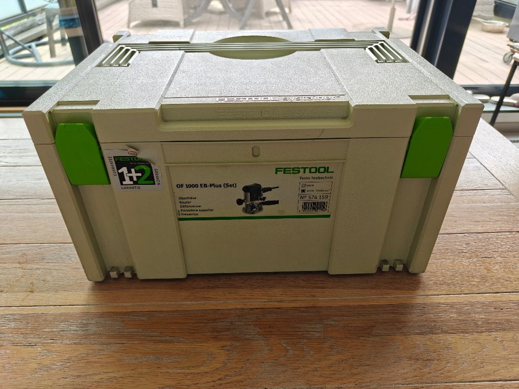 Festool OF 1000 EB-Plus (Set) Bovenfrees in Systainer, Bricolage & Construction, Outillage | Fraiseuses, Utilisé, Électrique, Routeur