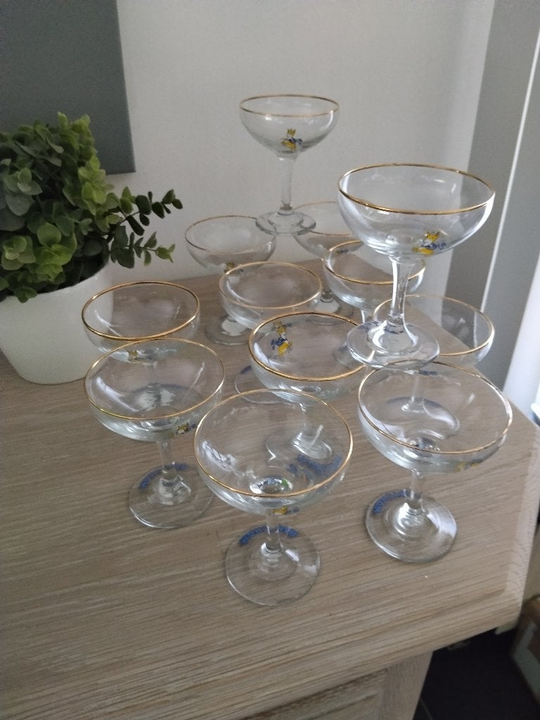 12 babycham glazen, Enlèvement ou Envoi