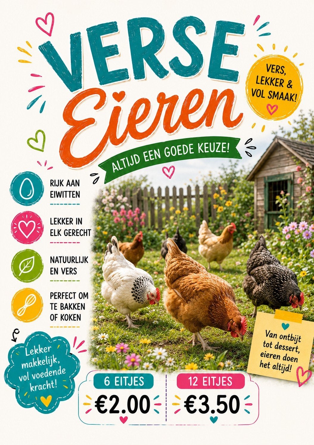 Verse eieren, Ophalen