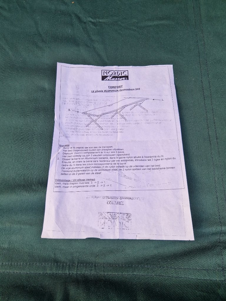 opvouwbaar kampeer bed, Caravans en Kamperen, Ophalen, Gebruikt