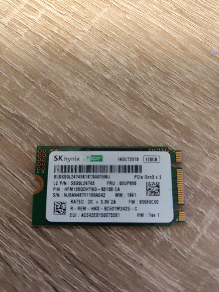 SK Hynix Nvme m.2 ssd 128GB 2242(Desktop of Laptop), Informatique & Logiciels, Enlèvement ou Envoi, Interne, Desktop, SSD